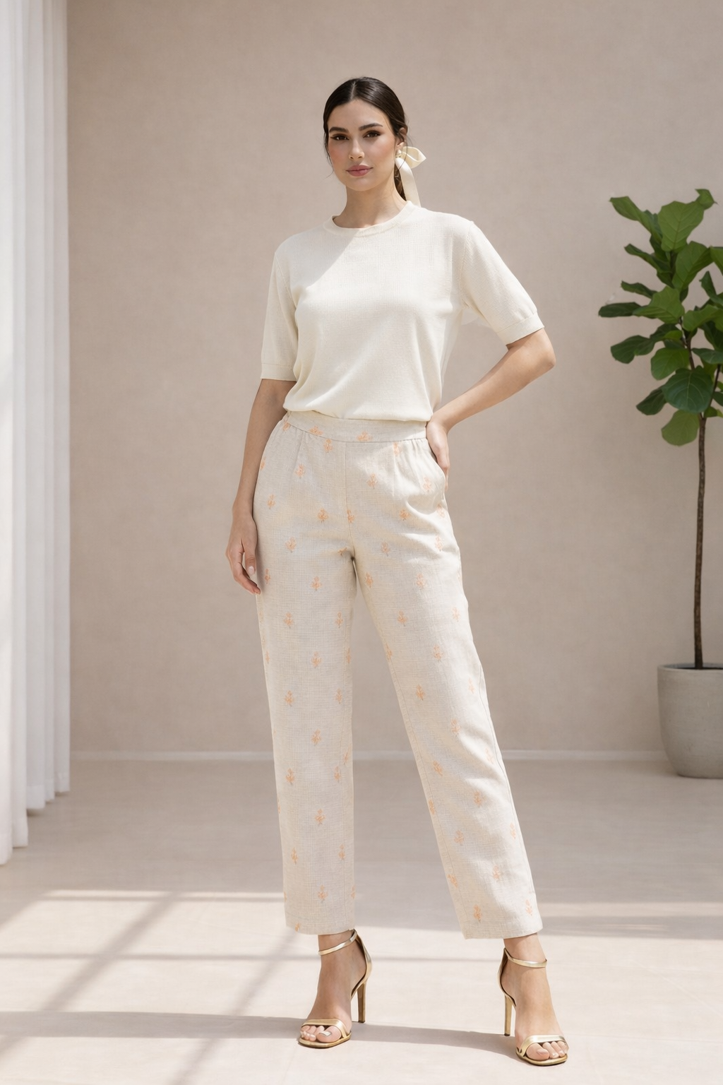 Soft Petal Linen Pants