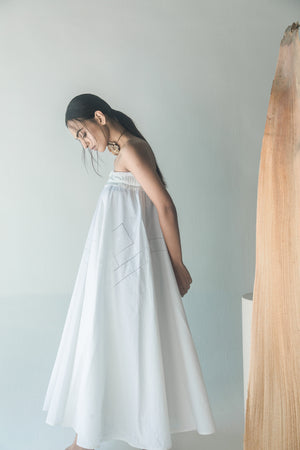 Elegant handloom paper long skirt in soft hues, showcasing artisan craftsmanship and premium fabric for luxury womenswear enthusiasts