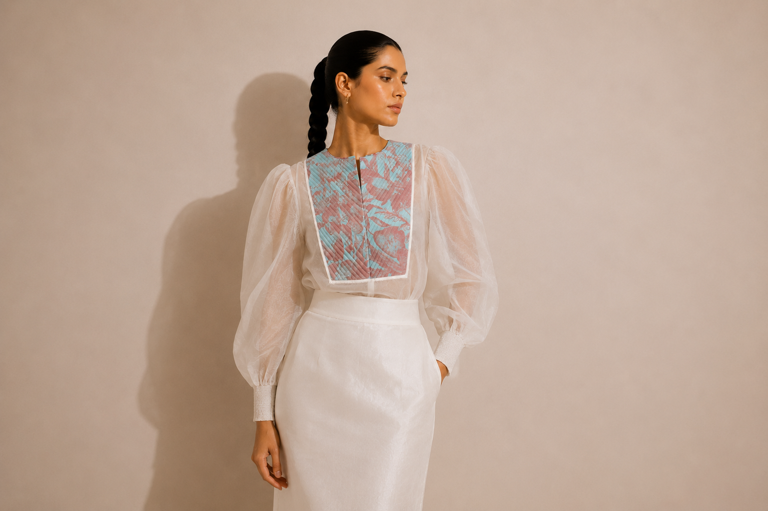 Blush Élan Organza Top