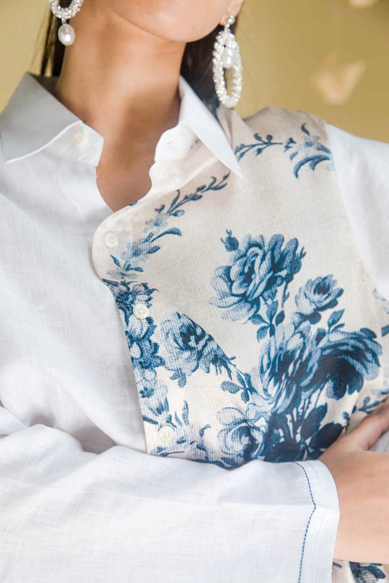 Elegant Blue Bell Co-ord Set in premium handloom fabric, showcasing a sophisticated silhouette, artisan-crafted for luxury womenswear