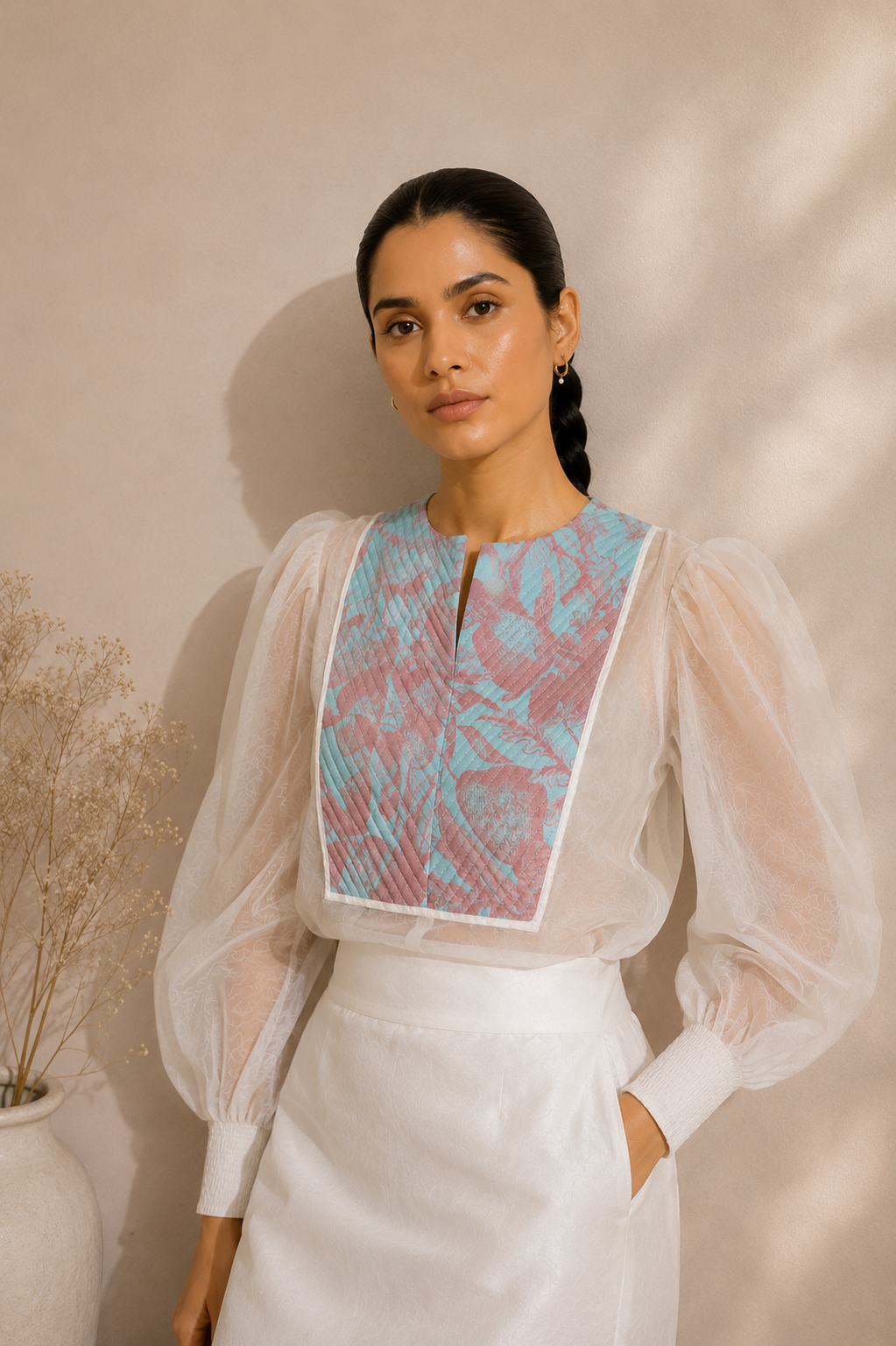 Blush Élan Organza Top