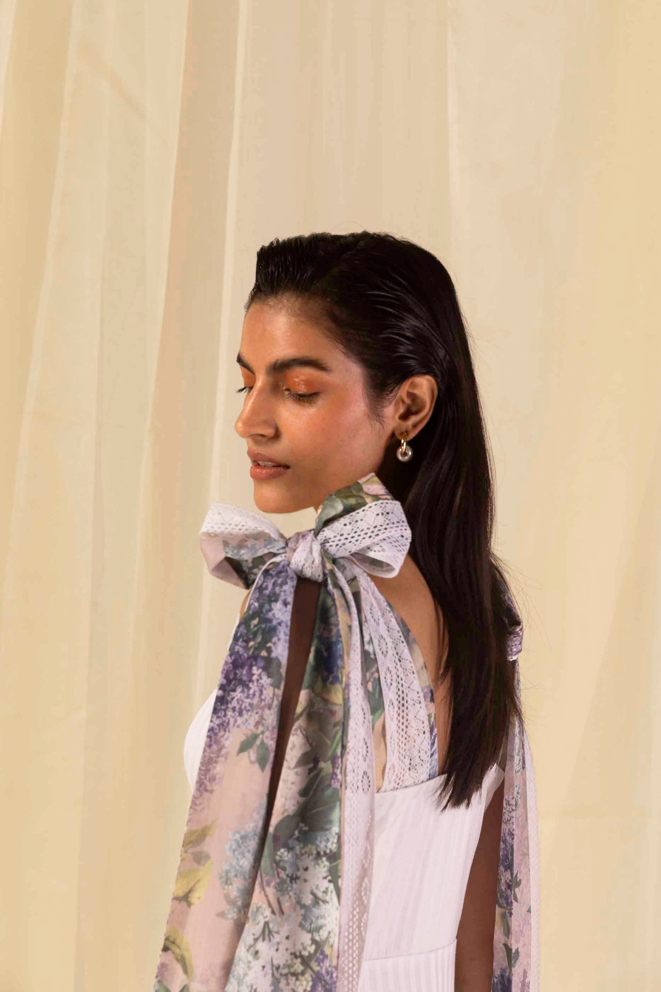 Artisan-crafted Valencia Stripe dress in vivid hues, showcasing a flared silhouette and premium handloom fabric for luxury womenswear