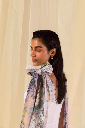 Artisan-crafted Valencia Stripe dress in vivid hues, showcasing a flared silhouette and premium handloom fabric for luxury womenswear
