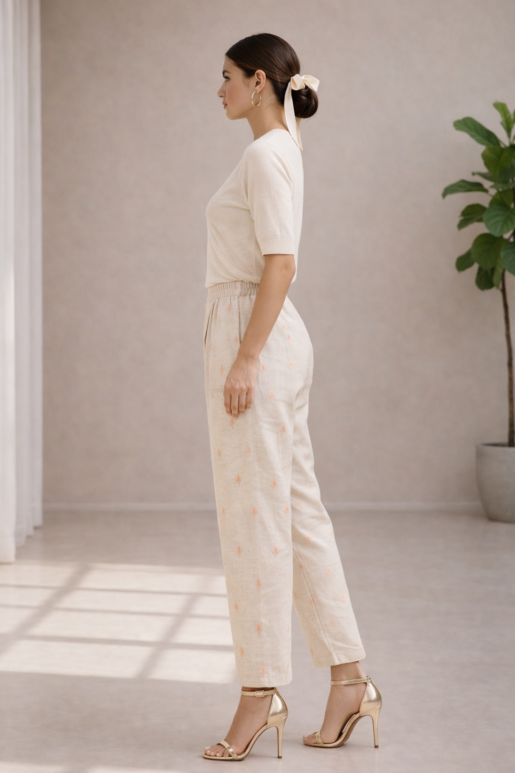 Soft Petal Linen Pants