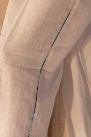 Elegant handloom Millefleur coord set in premium fabric, showcasing artisan craftsmanship and luxury womenswear design