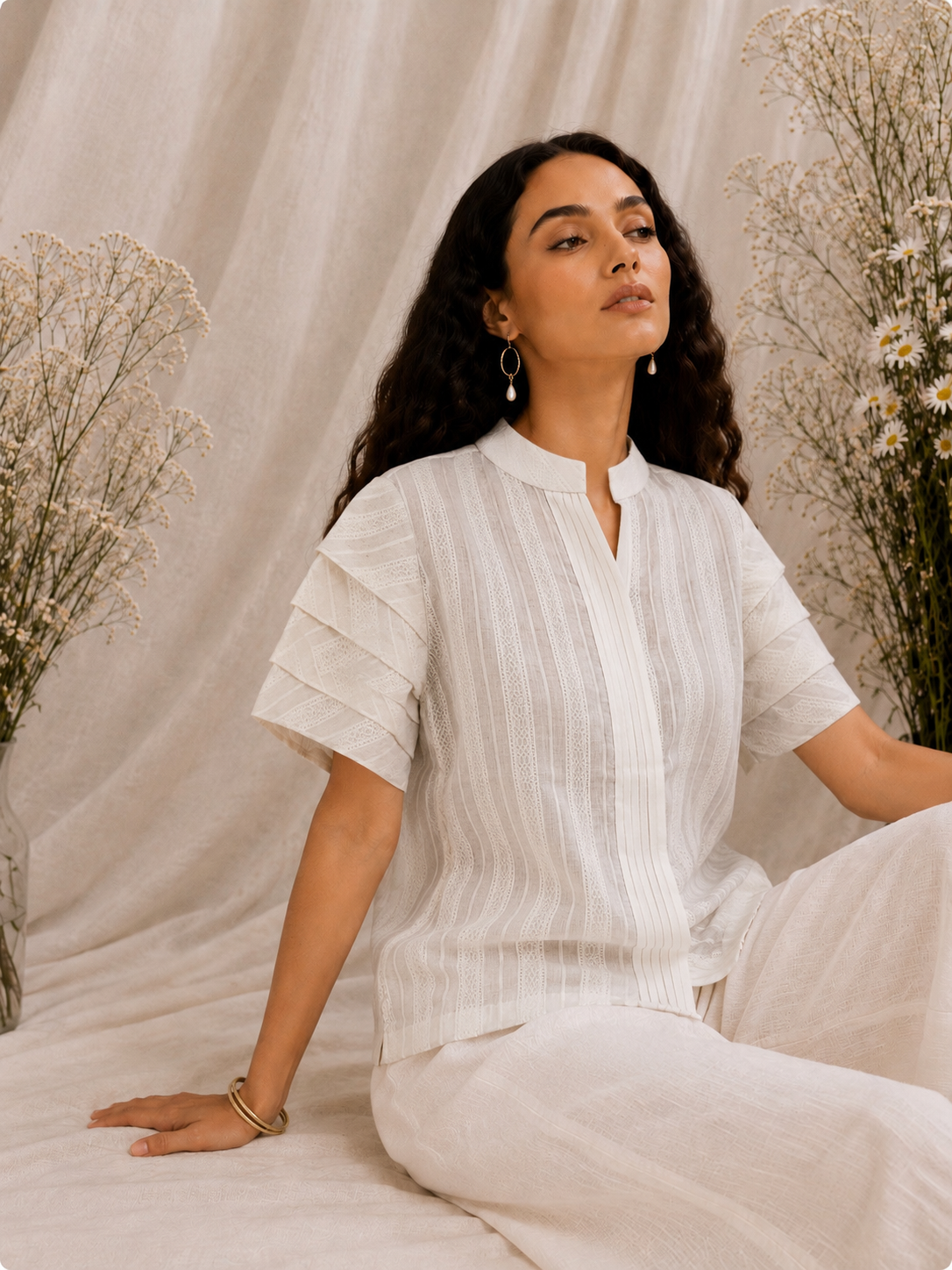 Lumière Pintuck Shirt