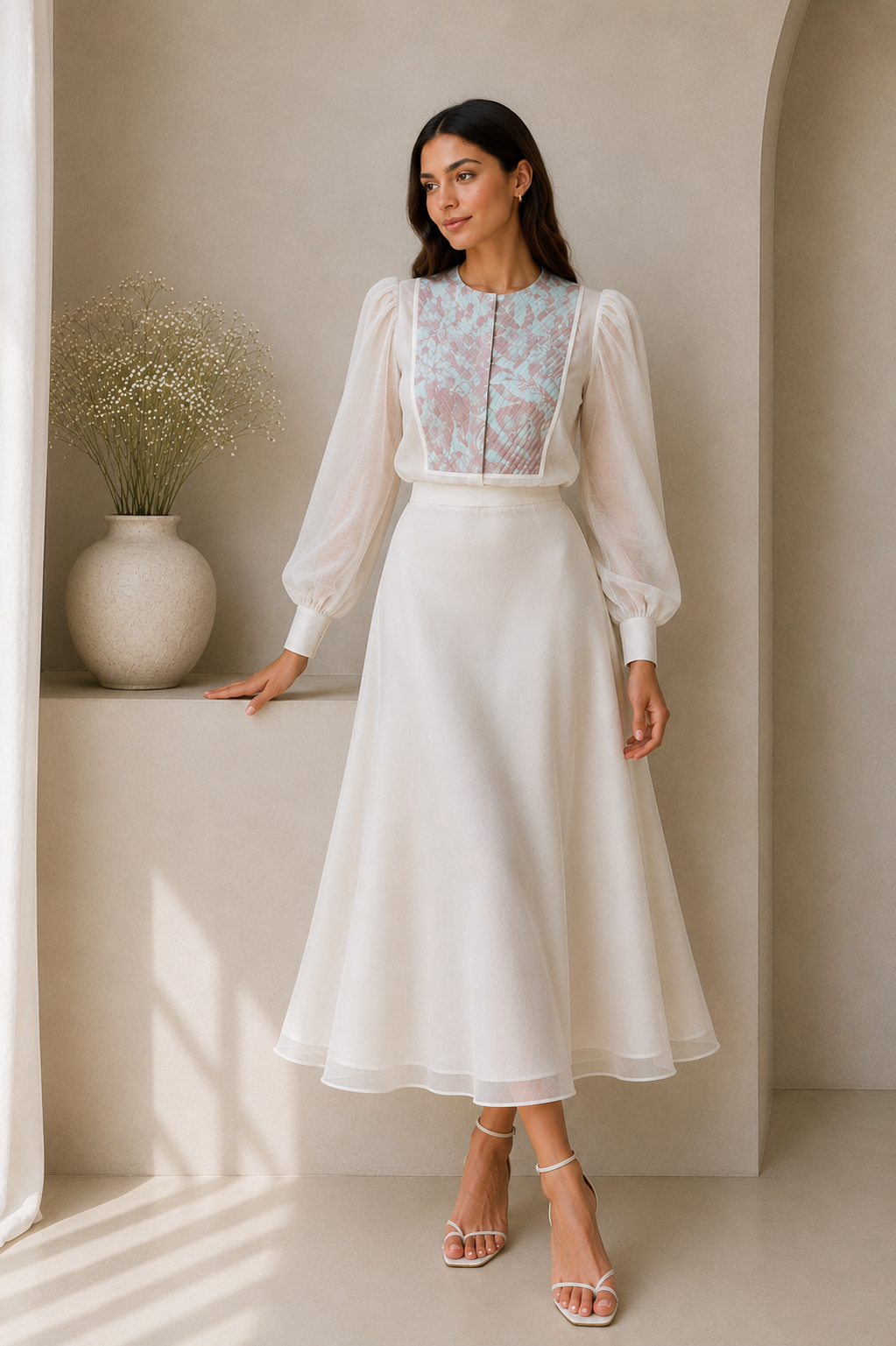 Blush Élan Organza Top