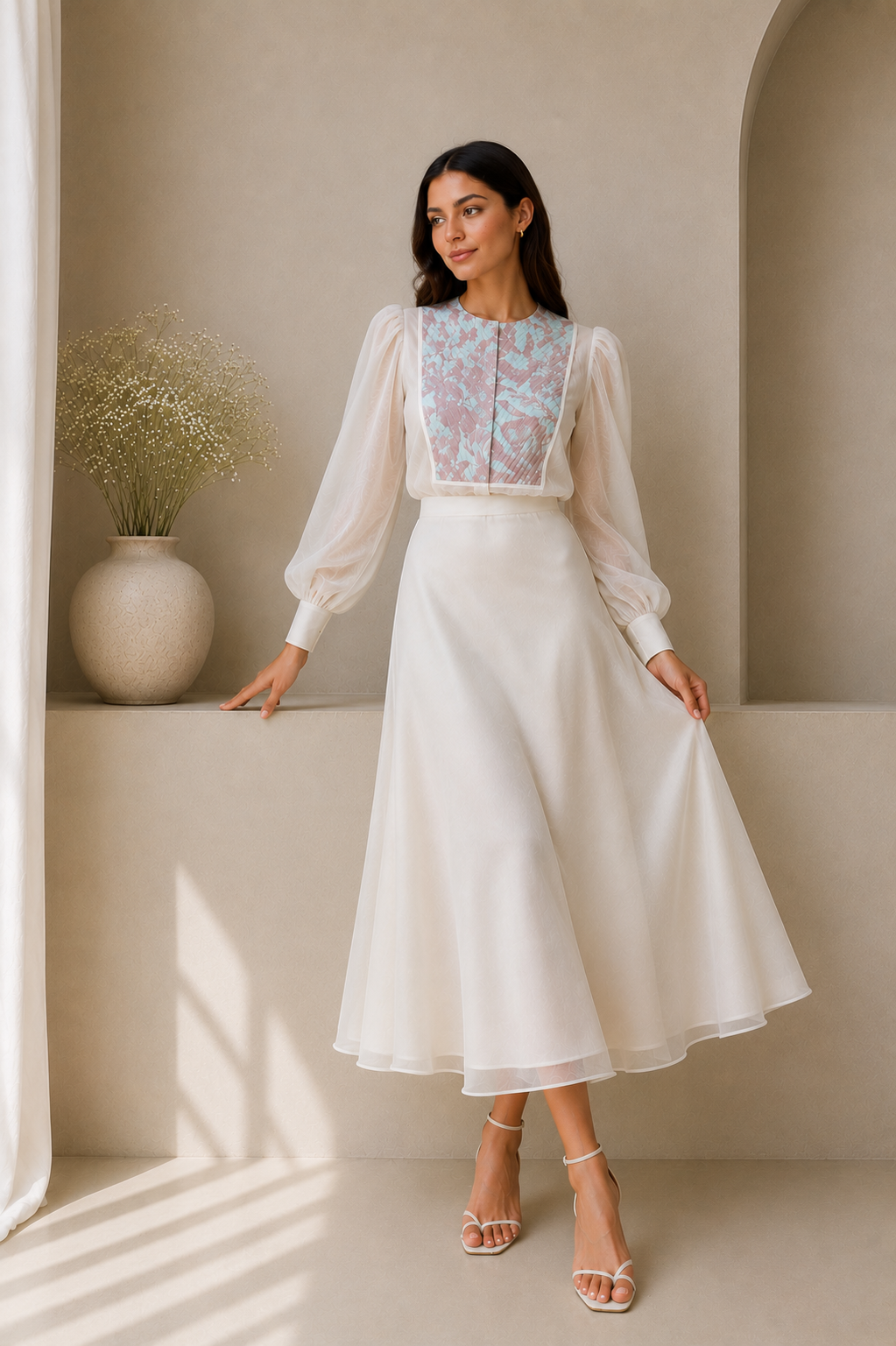 Blush Élan Organza Top