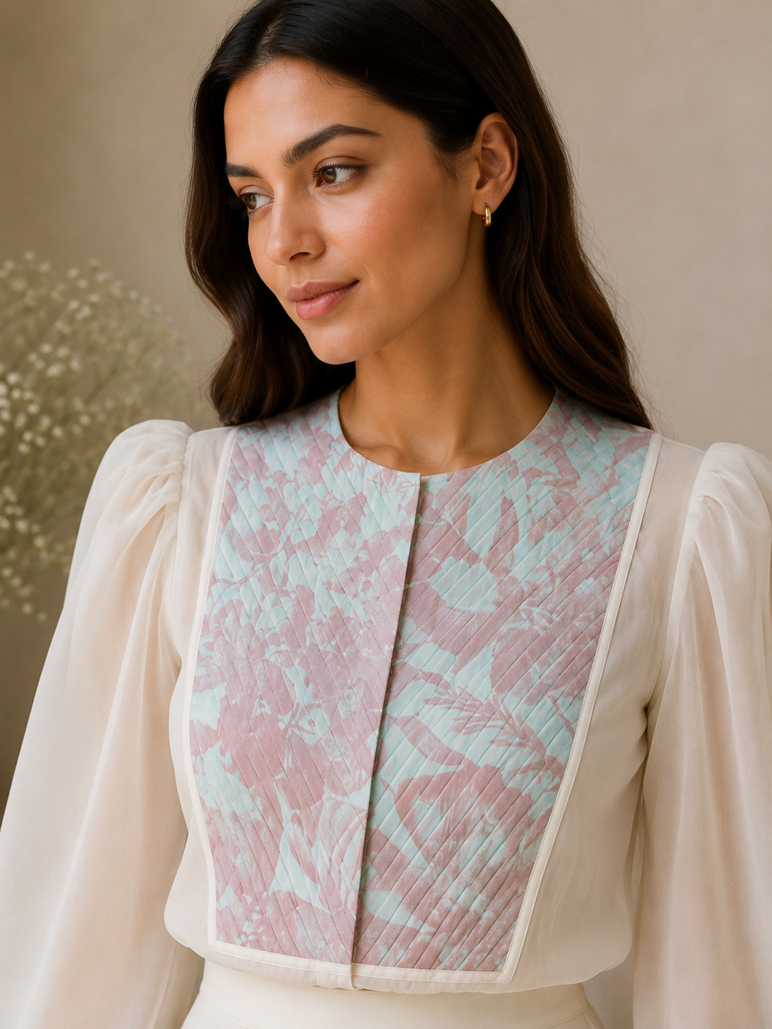 Blush Élan Organza Top