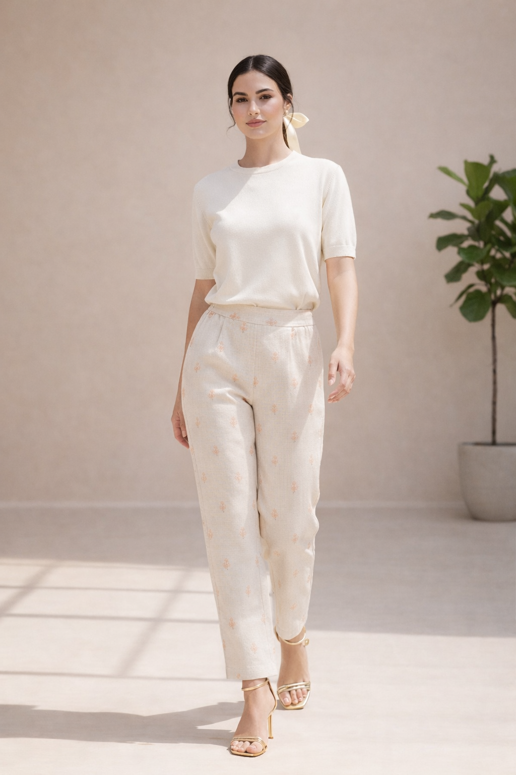 Soft Petal Linen Pants
