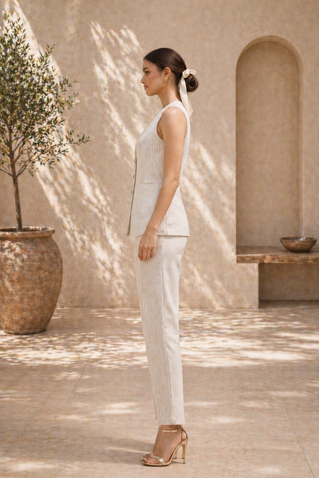 Sable Stripe Linen Jacket