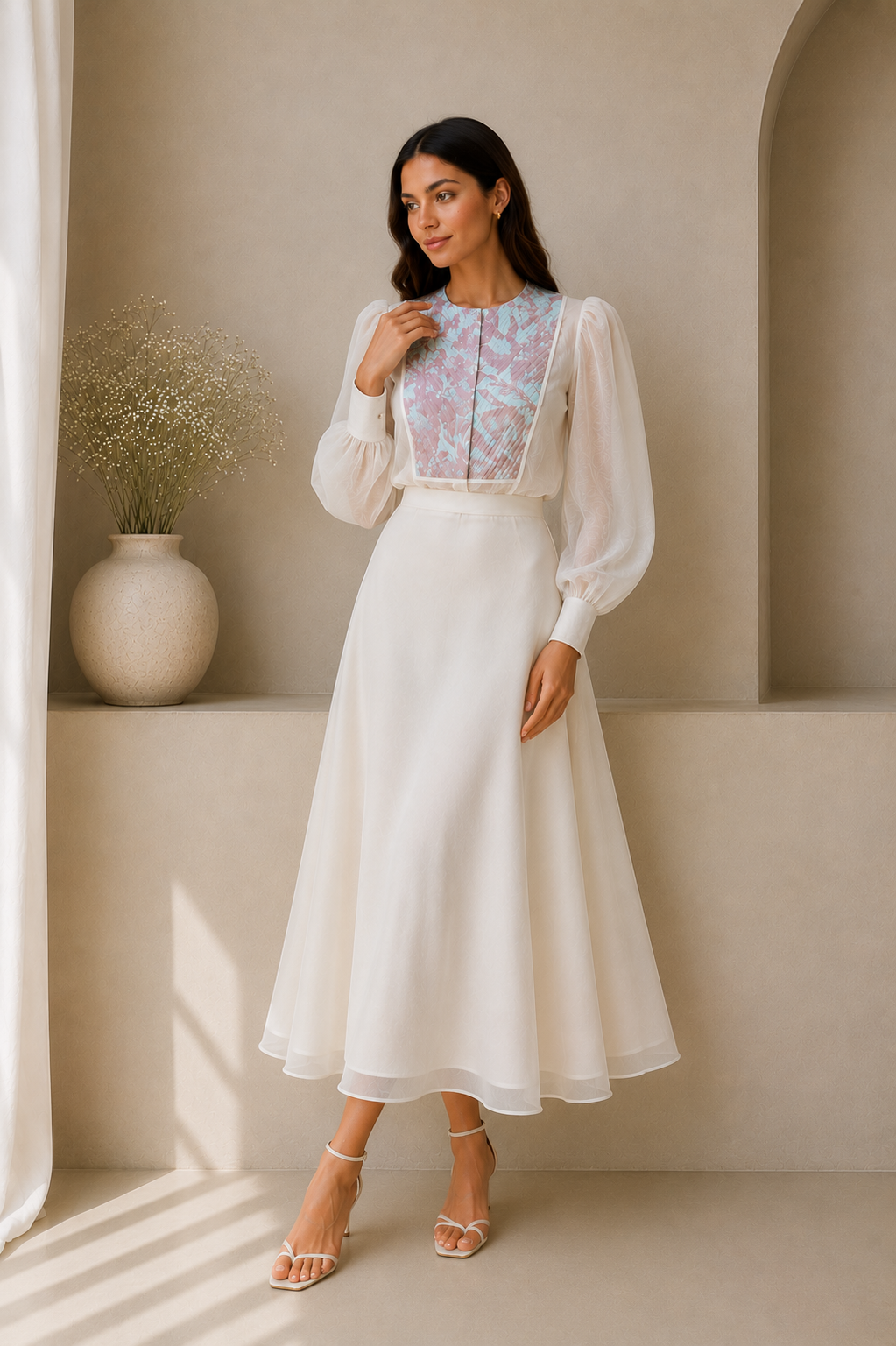 Blush Élan Organza Top
