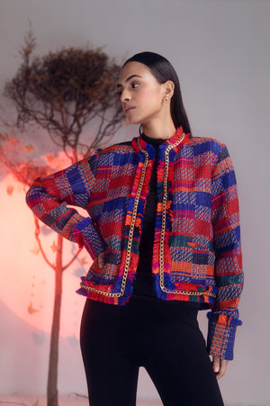Handcrafted Momster Clay Jacket in premium fabric, showcasing luxury womenswear with an elegant silhouette and artisan-made details