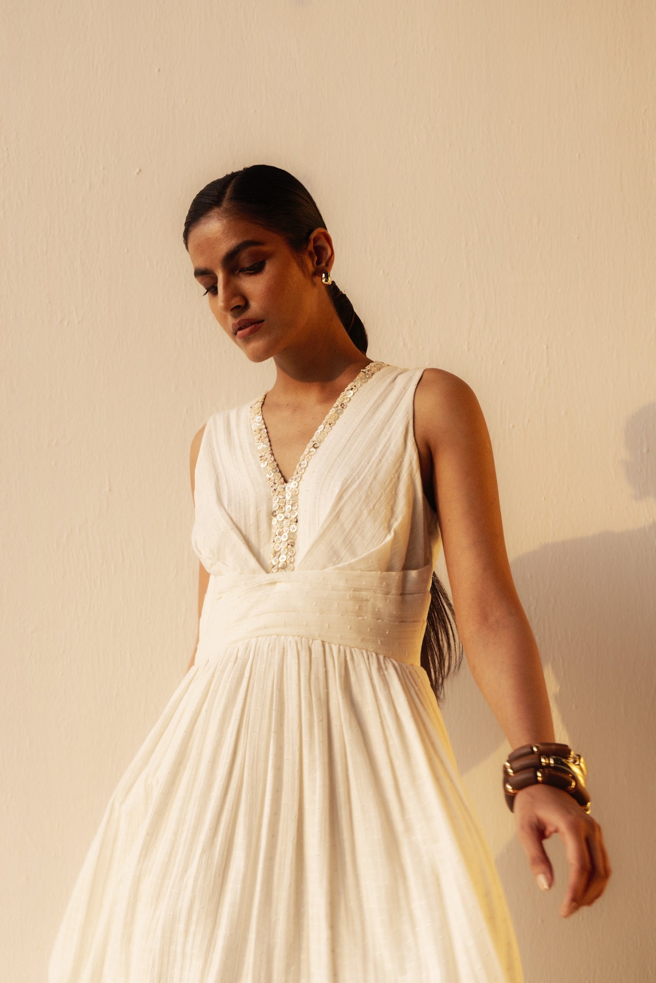 Handcrafted Fashion: Exclusive Swiss Dot Cotton Dress – NJ3ATELIER