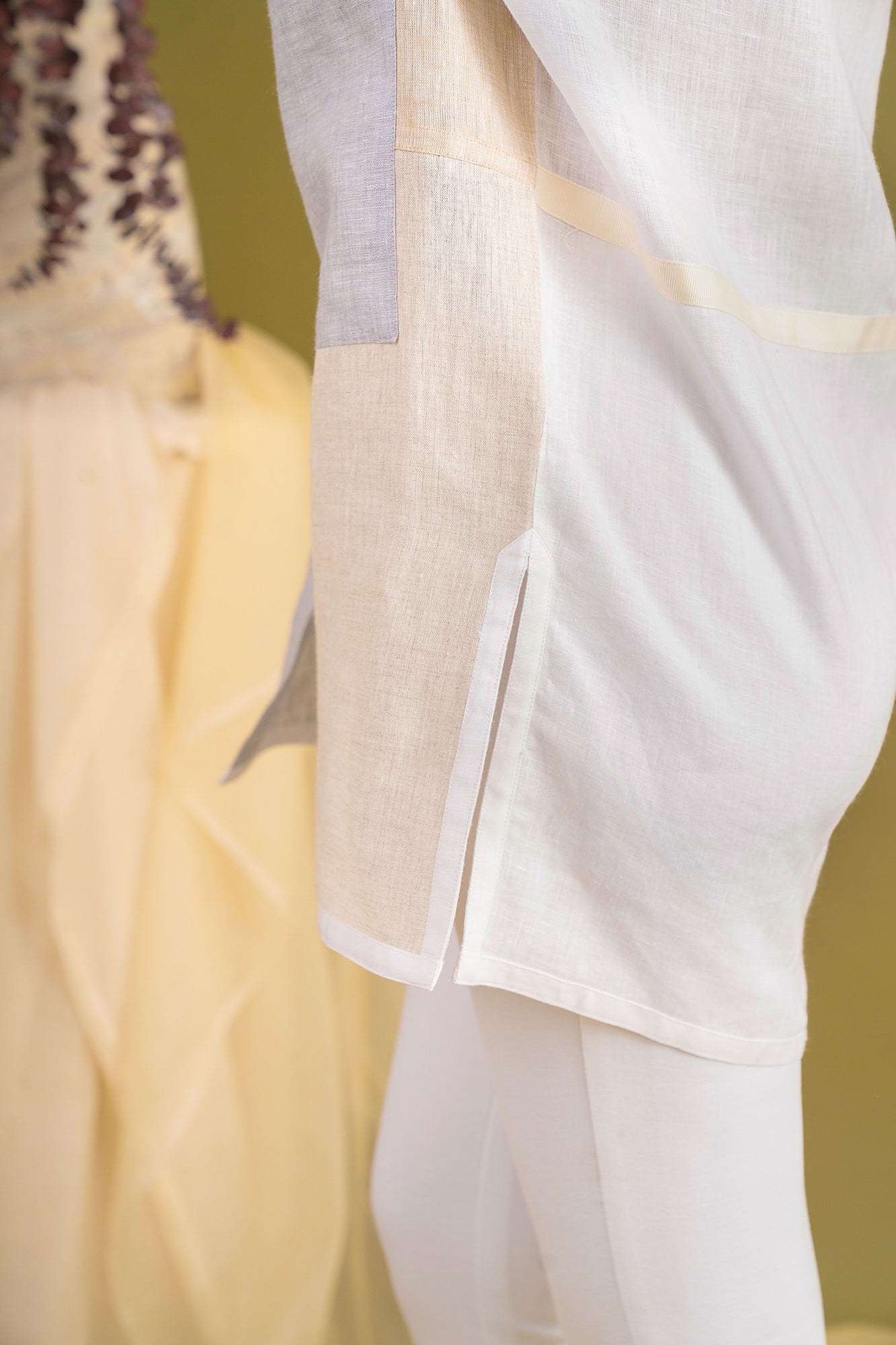 Artisan-crafted shirt in vibrant hues, showcasing premium handloom fabric and elegant silhouette, epitomizing luxury womenswear