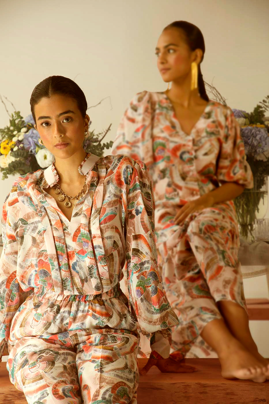 Elegant handcrafted sufi long shirt in premium handloom fabric, showcasing a refined silhouette and luxurious artisan-made design